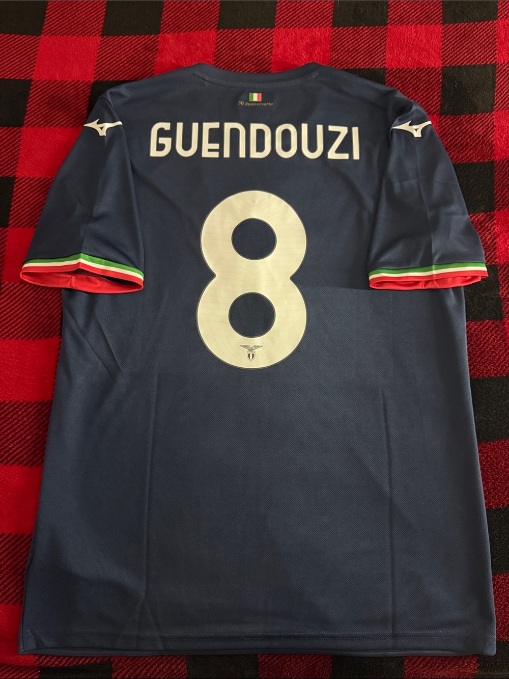 SS Lazio #8 Matteo Guendouzi 2023-24 Mizuno Away Serie A Jersey